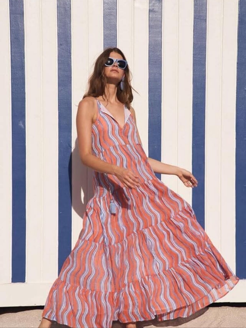 Oliphant Tiered Tassel Maxi Dress